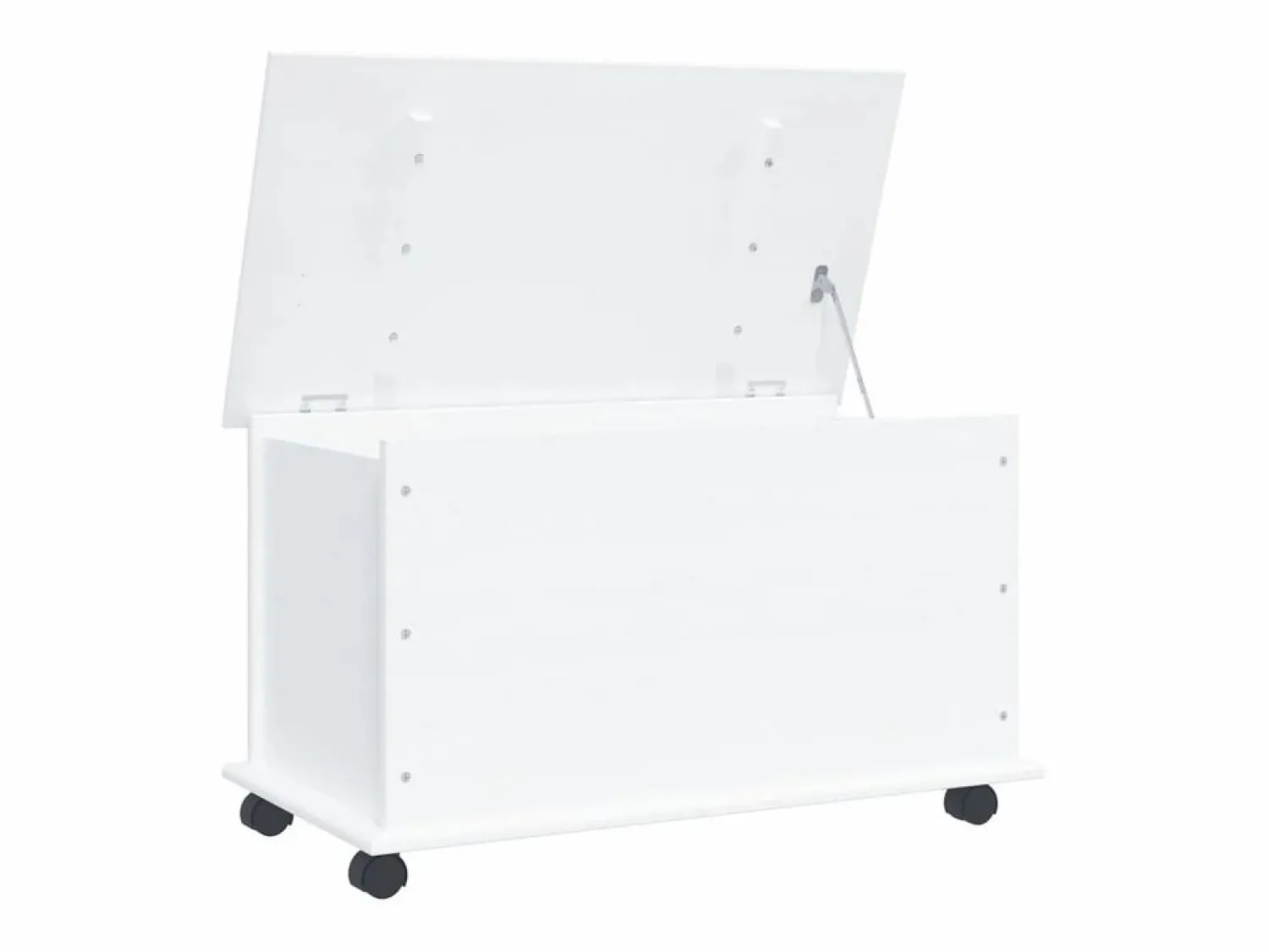 Hot Baúl almacenaje ruedas ALTA madera maciza 73x39,5x44 cm ES313110 Blanco
