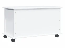 Hot Baúl almacenaje ruedas ALTA madera maciza 73x39,5x44 cm ES313110 Blanco