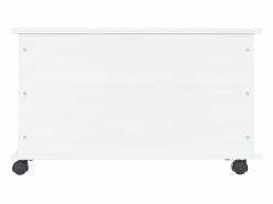 Hot Baúl almacenaje ruedas ALTA madera maciza 73x39,5x44 cm ES313110 Blanco