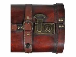 Discount Baúl cofre de madera vintage marrón 2 unidades Baúl Y Arcón