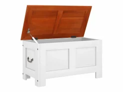 vidaxl Baúl de almacenaje con tapa madera de acacia marrón y