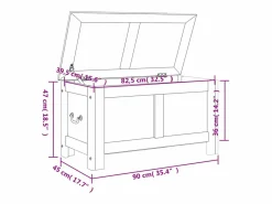 vidaxl Baúl de almacenaje con tapa madera de acacia marrón y