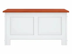 vidaxl Baúl de almacenaje con tapa madera de acacia marrón y