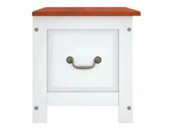 vidaxl Baúl de almacenaje con tapa madera de acacia marrón y