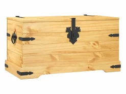 New Baúl de almacenaje Corona Range de pino mexicano 91x49,5x47 cm ES676429 Marru00f3n