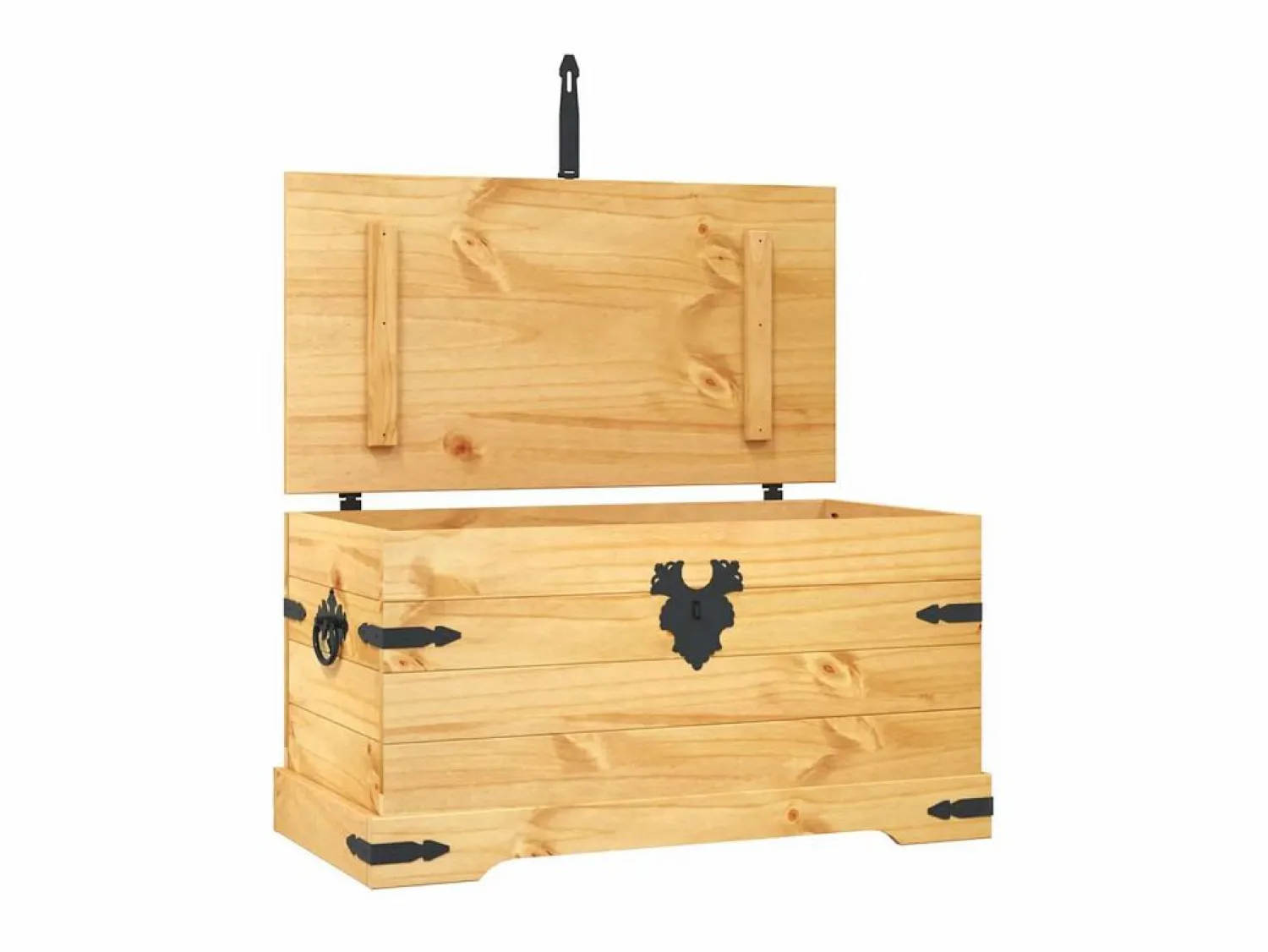 Outlet vidaxl Baúl de almacenaje Corona Range de pino mexicano 91x49,5x47 cm Color natural claro