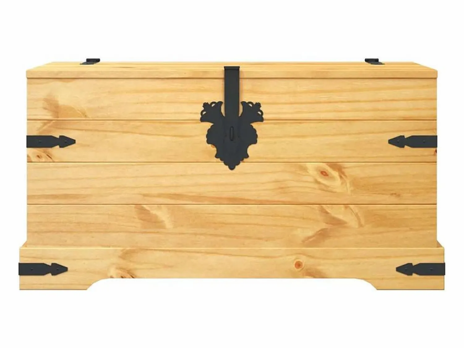 Outlet vidaxl Baúl de almacenaje Corona Range de pino mexicano 91x49,5x47 cm Color natural claro