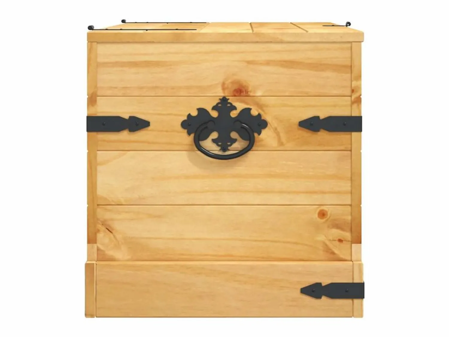 Outlet vidaxl Baúl de almacenaje Corona Range de pino mexicano 91x49,5x47 cm Color natural claro