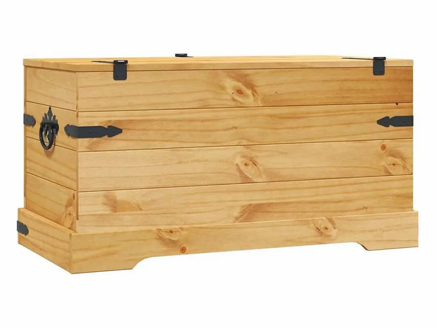 Outlet vidaxl Baúl de almacenaje Corona Range de pino mexicano 91x49,5x47 cm Color natural claro