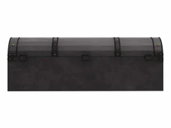 vidaxl Baúl de almacenaje estilo vintage madera maciza 120x30x40 cm Negro