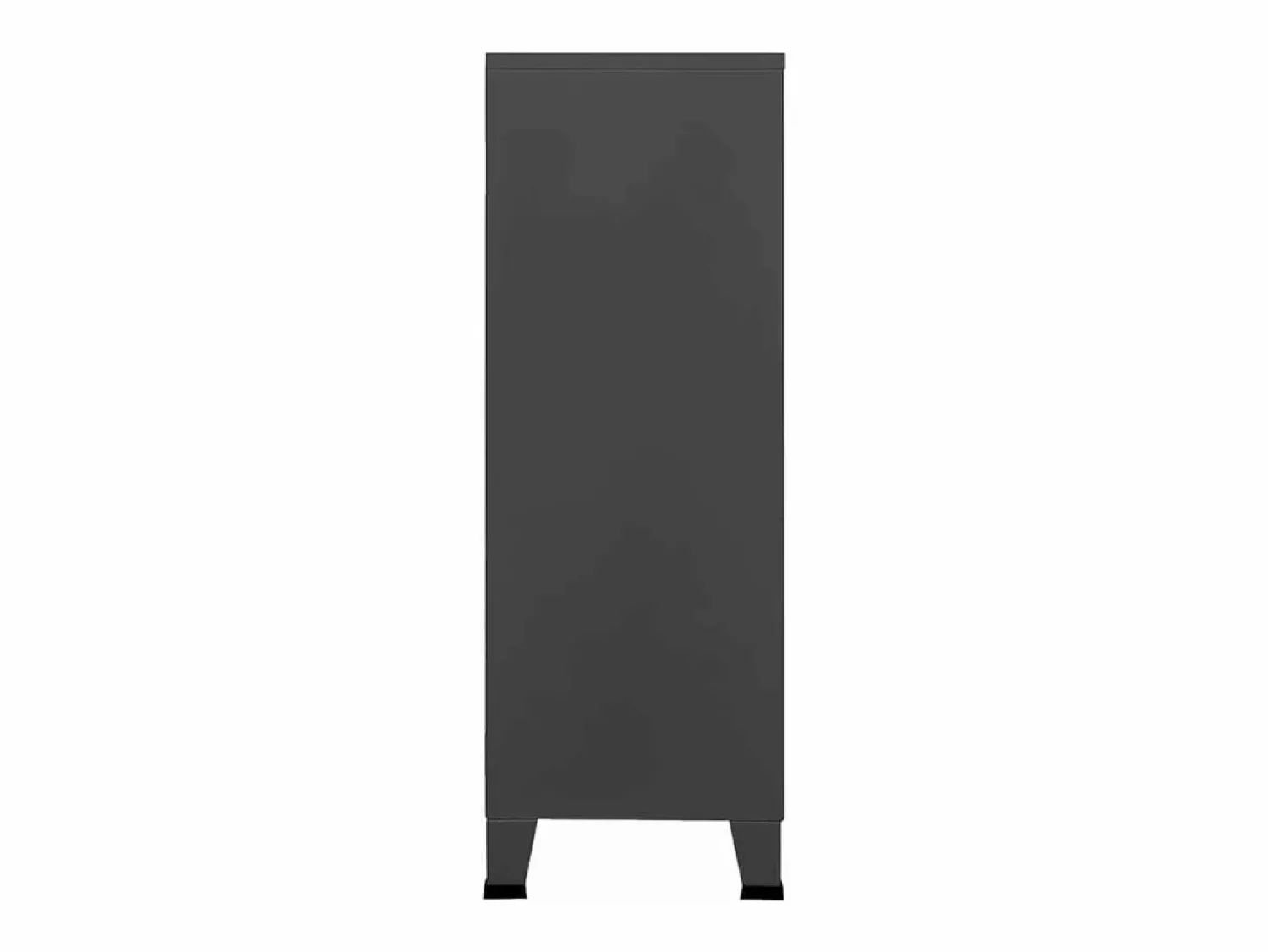 New Baúl de almacenaje industrial metal antracita 75x40x115 cm Baúl Y Arcón