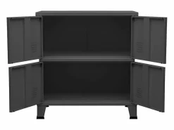 Outlet vidaxl Baúl de almacenaje industrial acero antracita 75x40x80 cm Gris antracita
