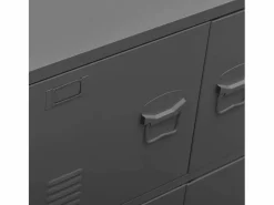 Outlet vidaxl Baúl de almacenaje industrial acero antracita 75x40x80 cm Gris antracita