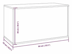 Best vidaxl Baúl de almacenaje madera contrachapada Sonoma 84x42x46 cm Gris