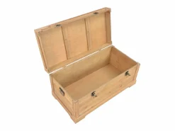 Best vidaxl Baúl de almacenamiento con cojín 80x40x40 cm MDF Color natural claro