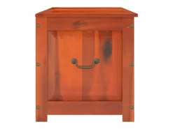 vidaxl Baúl de almacenamiento con tapa madera maciza de acacia marrón