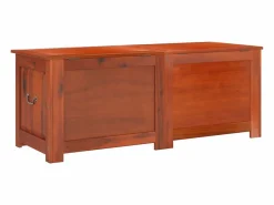 vidaxl Baúl de almacenamiento con tapa madera maciza de acacia marrón