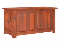 vidaxl Baúl de almacenamiento con tapa madera maciza de acacia marrón