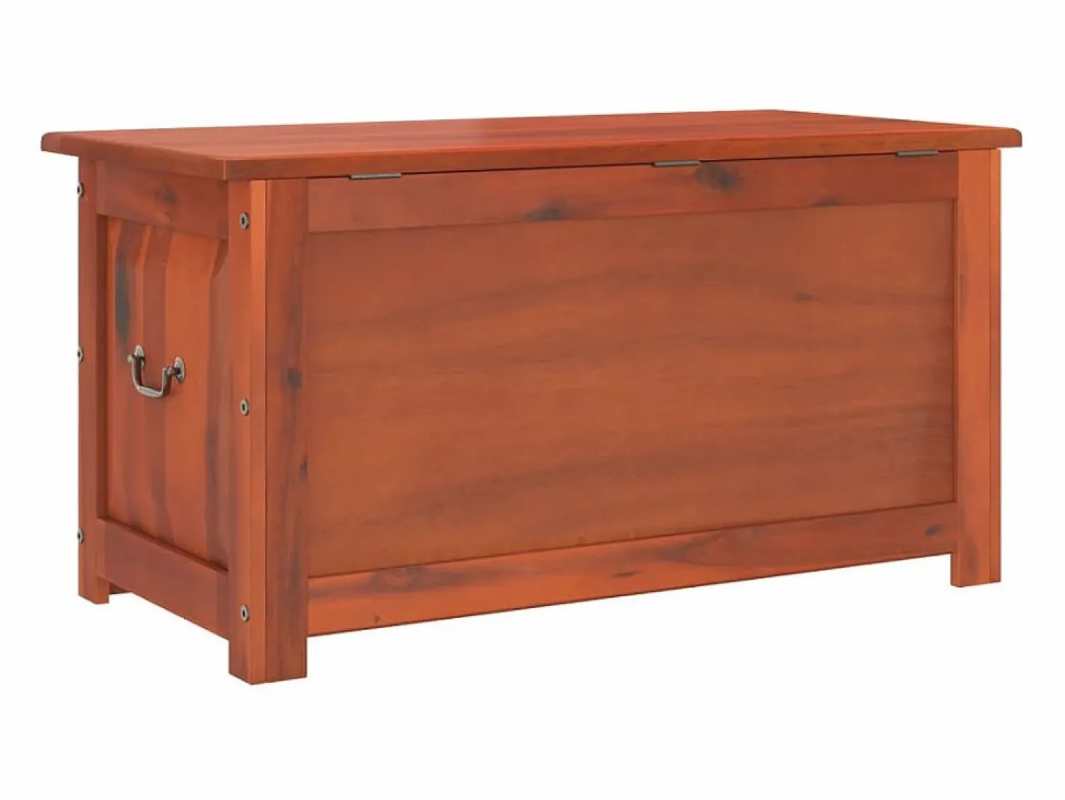 vidaxl Baúl de almacenamiento con tapa madera maciza de acacia marrón