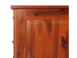 vidaxl Baúl de almacenamiento con tapa madera maciza de acacia marrón