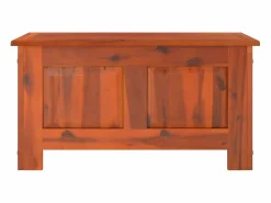 Clearance Baúl de almacenamiento con tapa madera maciza de acacia marrón ES387578 Baúl Y Arcón