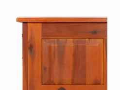 Clearance Baúl de almacenamiento con tapa madera maciza de acacia marrón Baúl Y Arcón