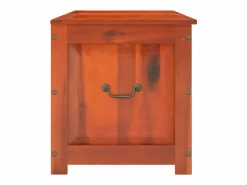 New Baúl de almacenamiento con tapa madera maciza de acacia marrón ES411412 Marru00f3n