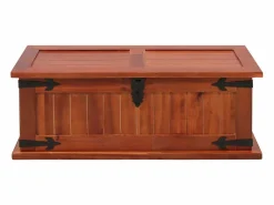 Online vidaxl Baúl de almacenamiento de madera maciza de acacia 60x25x22 cm Color natural claro