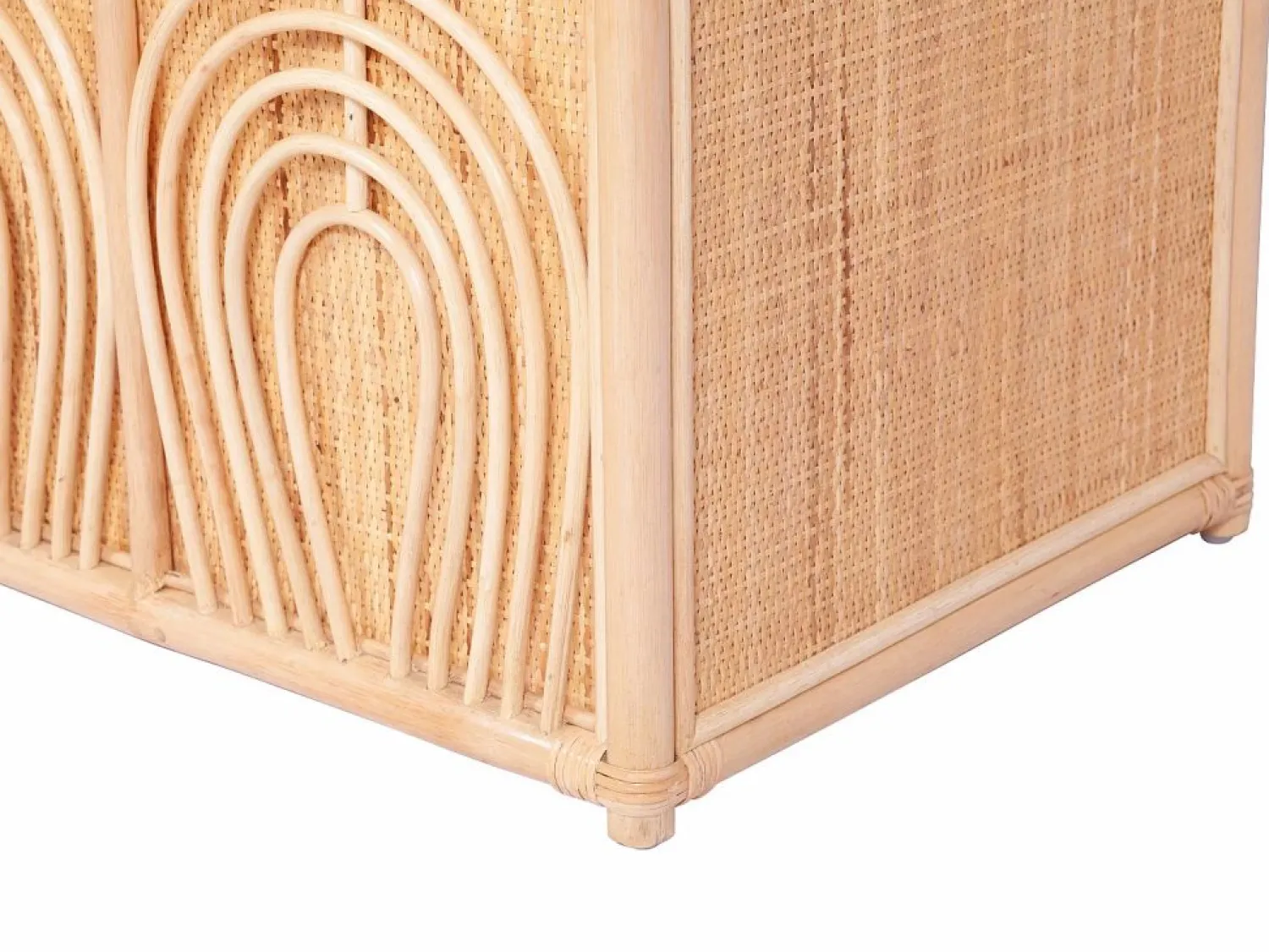 OZAIA Baúl de almacenamiento de mimbre trenzado, An.91 x P. 48 x Al. 58 cm, Natural, LUMORA