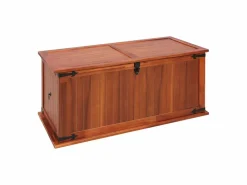 Online Baúl de almacenamiento de madera maciza de acacia 79x34x32 cm ES495527 Marru00f3n