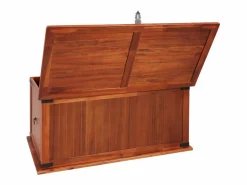 Online Baúl de almacenamiento de madera maciza de acacia 79x34x32 cm ES495527 Marru00f3n