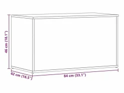 Best vidaxl Baúl de almacenamiento madera contrachapada 84x42x46 cm Blanco