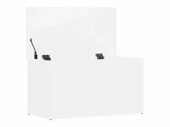 Best vidaxl Baúl de almacenamiento madera contrachapada 84x42x46 cm Blanco