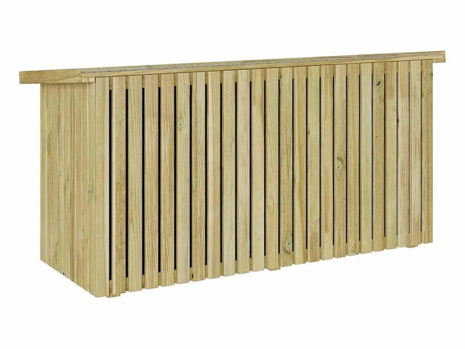 Online Baúl de Almacenamiento 119x44x58,5 cm Madera de Pino Tratado Armario De Jardín