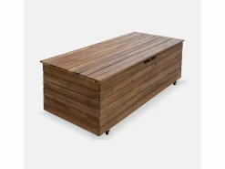 Online Sweeek Baúl de jardín de madera, 110l marrón Marru00f3n