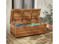 Online Sweeek Baúl de jardín de madera, 110l marrón Marru00f3n