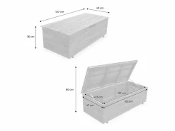 Online Sweeek Baúl de jardín de madera, 110l marrón Marru00f3n