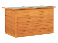 vidaxl Baúl de jardín de madera 126x72x72 cm
