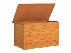 vidaxl Baúl de jardín de madera 126x72x72 cm