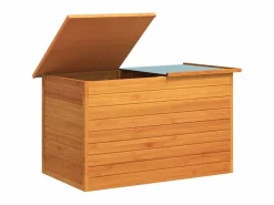 vidaxl Baúl de jardín de madera 126x72x72 cm
