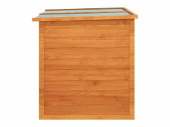 vidaxl Baúl de jardín de madera 126x72x72 cm