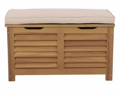 Sweeek Baúl de jardín en madera de acacia, 63l natural
