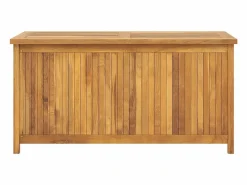 New Baúl de jardín madera maciza de teca 114x50x58 cm Baúl De Jardín