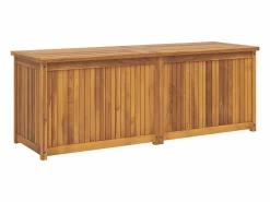 Hot vidaxl Baúl de jardín madera maciza de teca 150x50x55 cm Color natural claro