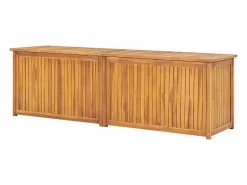 vidaxl Baúl de jardín madera maciza de teca 175x50x55 cm