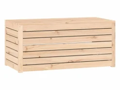 vidaxl Baúl de jardín madera maciza de pino 101x50,5x46,5 cm
