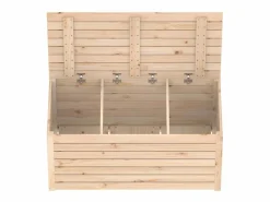 vidaxl Baúl de jardín madera maciza de pino 101x50,5x46,5 cm