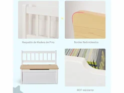 Hot Baúl de juguetes para niños 60x30x50 cm Baúl Y Arcón|Accesorios De Almacenaje