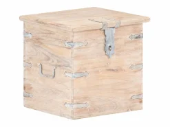 vidaxl Baúl de madera maciza de acacia 40x40x40 cm