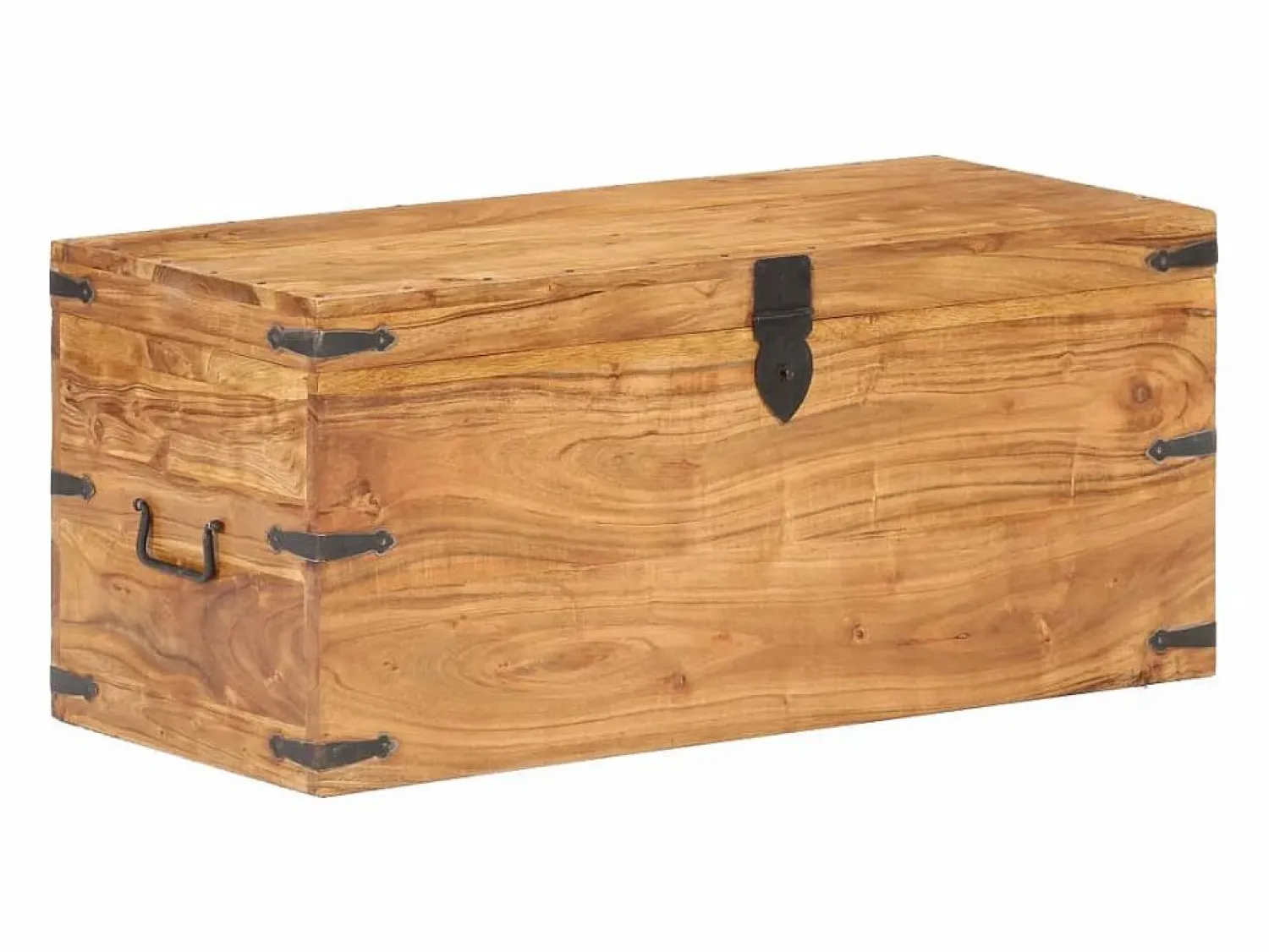 vidaxl Baúl de madera maciza de acacia 90x40x40 cm